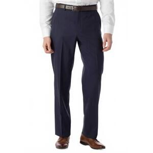 NEW BALLIN dunhill super 120s wool travel twill comfort eze trouser in new navy